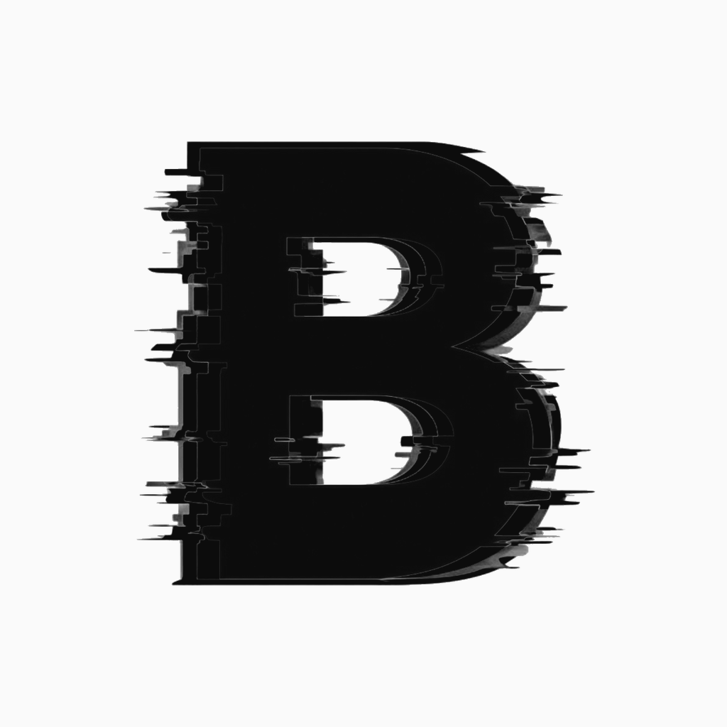 One-colour black B