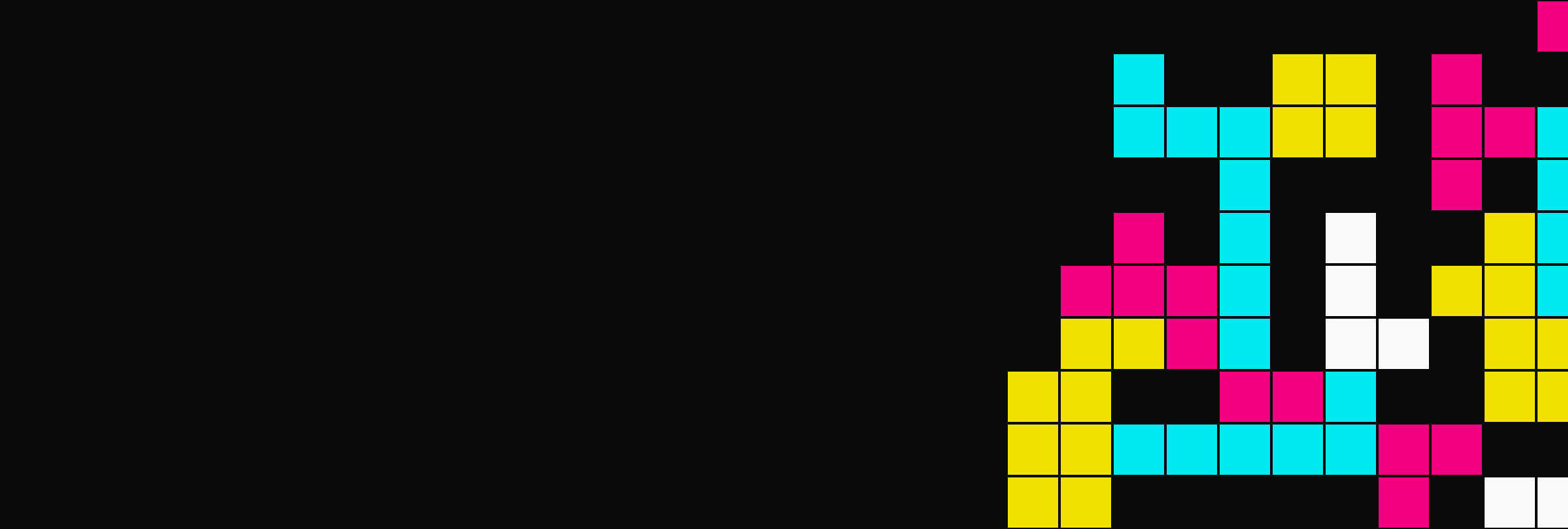 CMYK tetris well on void